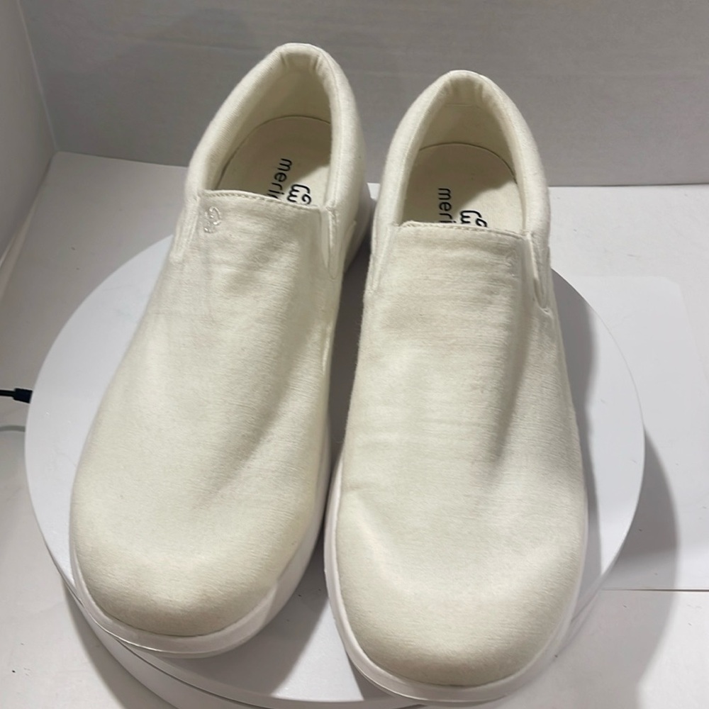 NWOT Merinos Men’s Wool Slip On Outdoor Shoes Sz 12W off‎ white LIGHTWEIGHT Soft